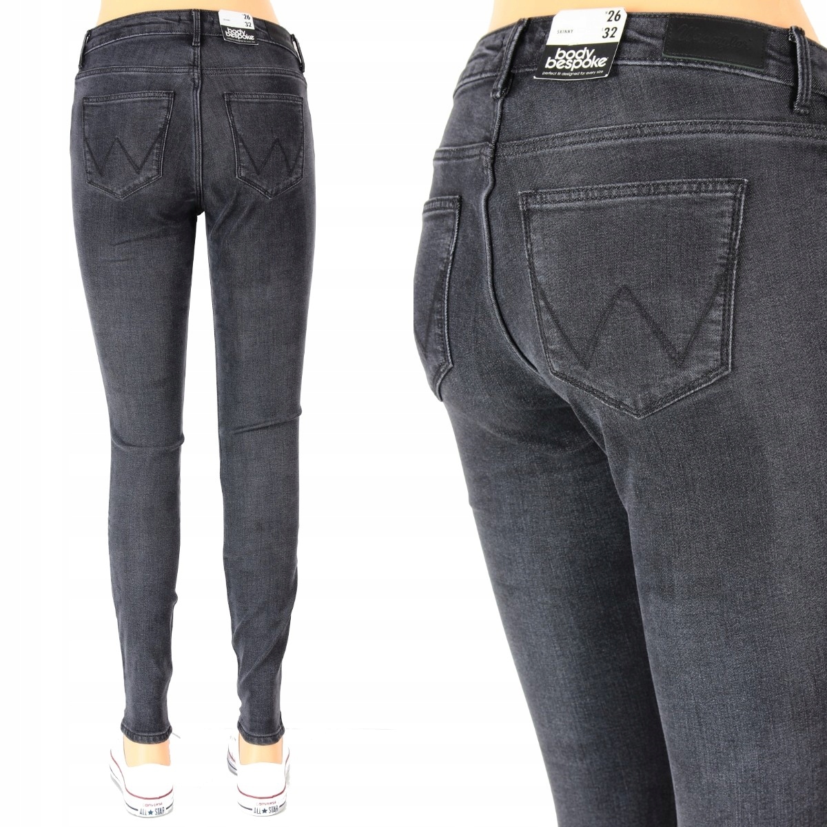 

Wrangler Skinny Jeansy Spodnie W30 L32