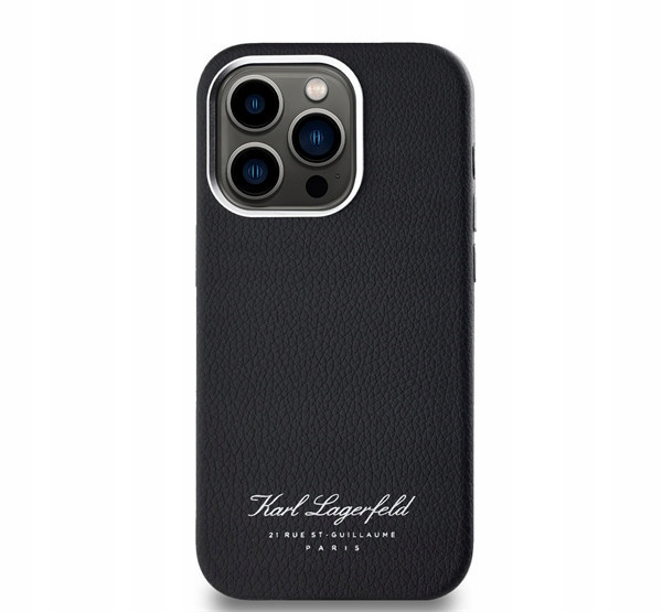 Karl Lagerfeld Grained PU Hotel RSG etui na iPhone 14 Pro Max, czarny