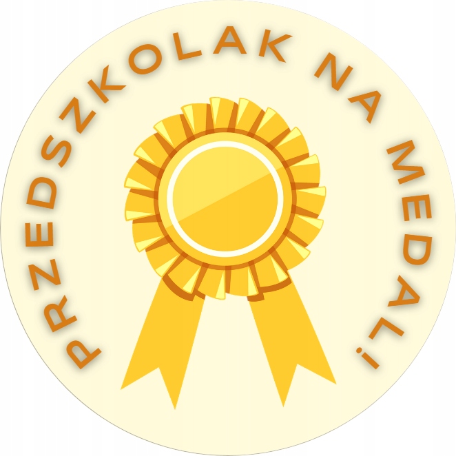 

Naklejki Przedszkolak Na Medal 4 CM 35 Szt
