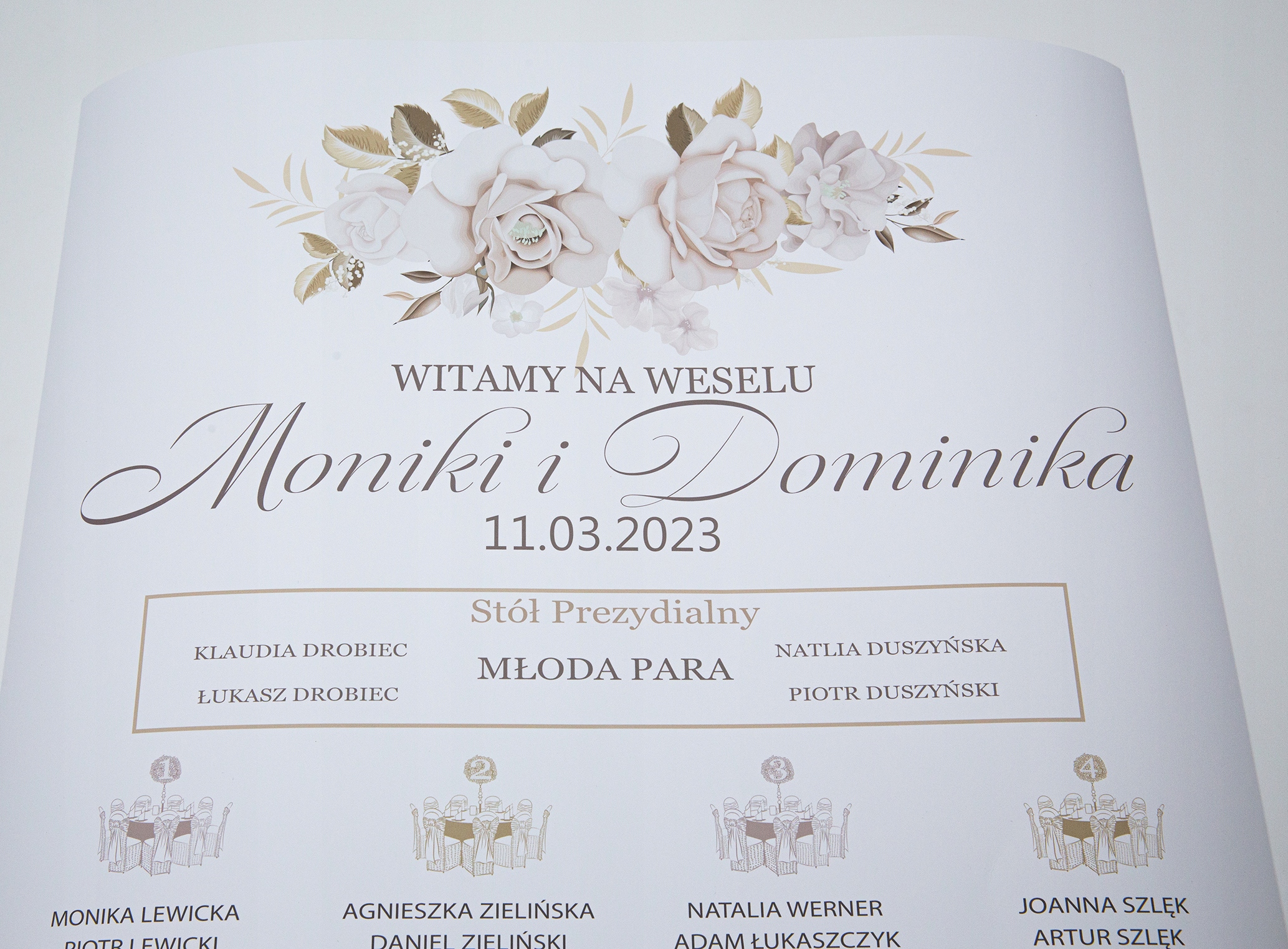 Plan stołów weselnych - Wesele - plakat 60 x 90 cm Marka inny