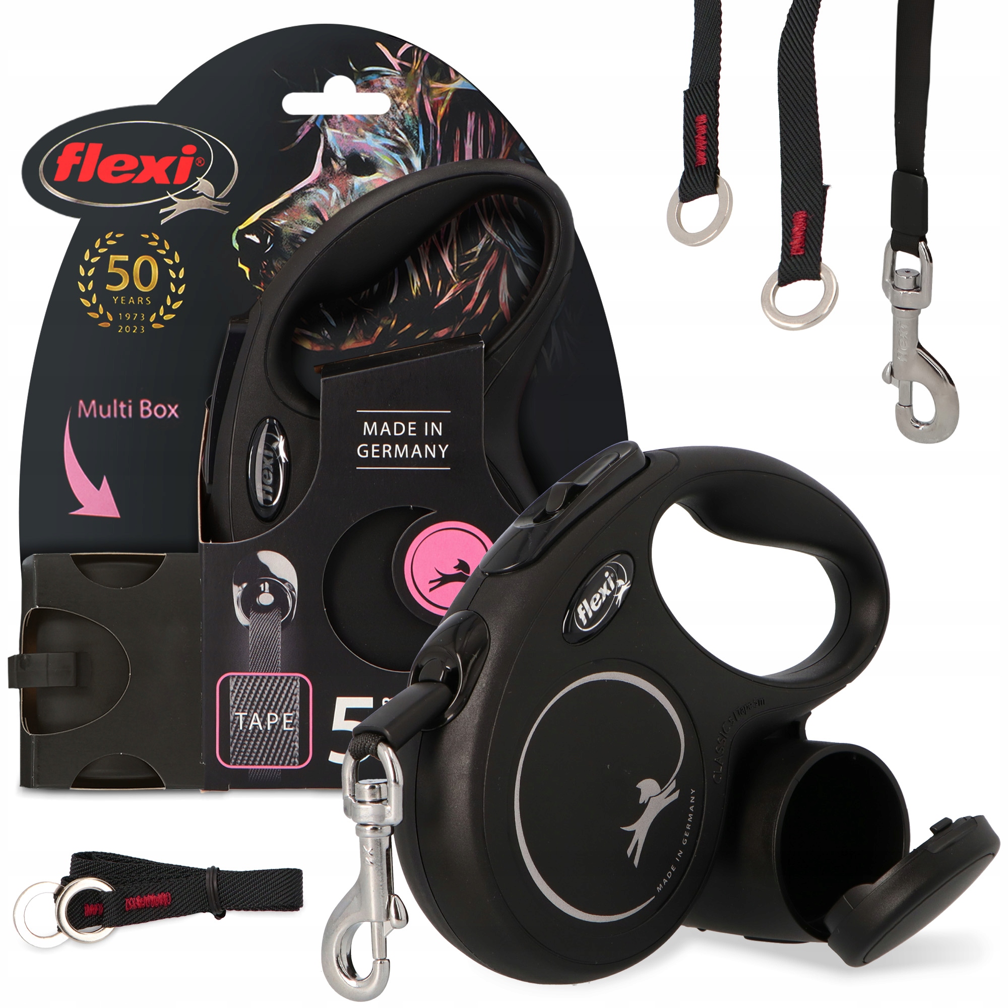 Levně Vodítko Psa Kočky Automatická 15kg 5m Páska Nádoba Sáčky na psa Odch 3O