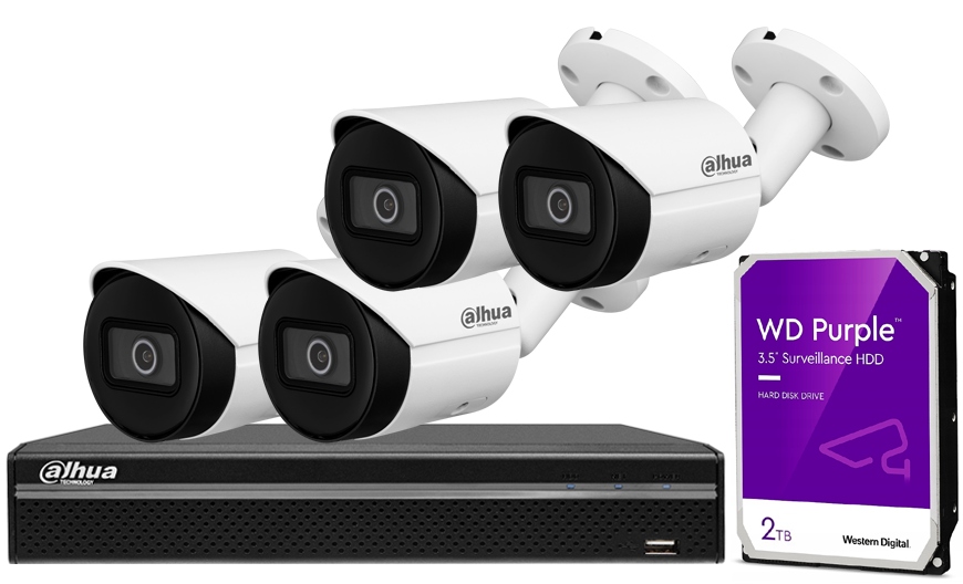 Sada pro monitorování Ip Dahua 4MPx WizSense s Ai analytikou 4x IPC-HFW2441S