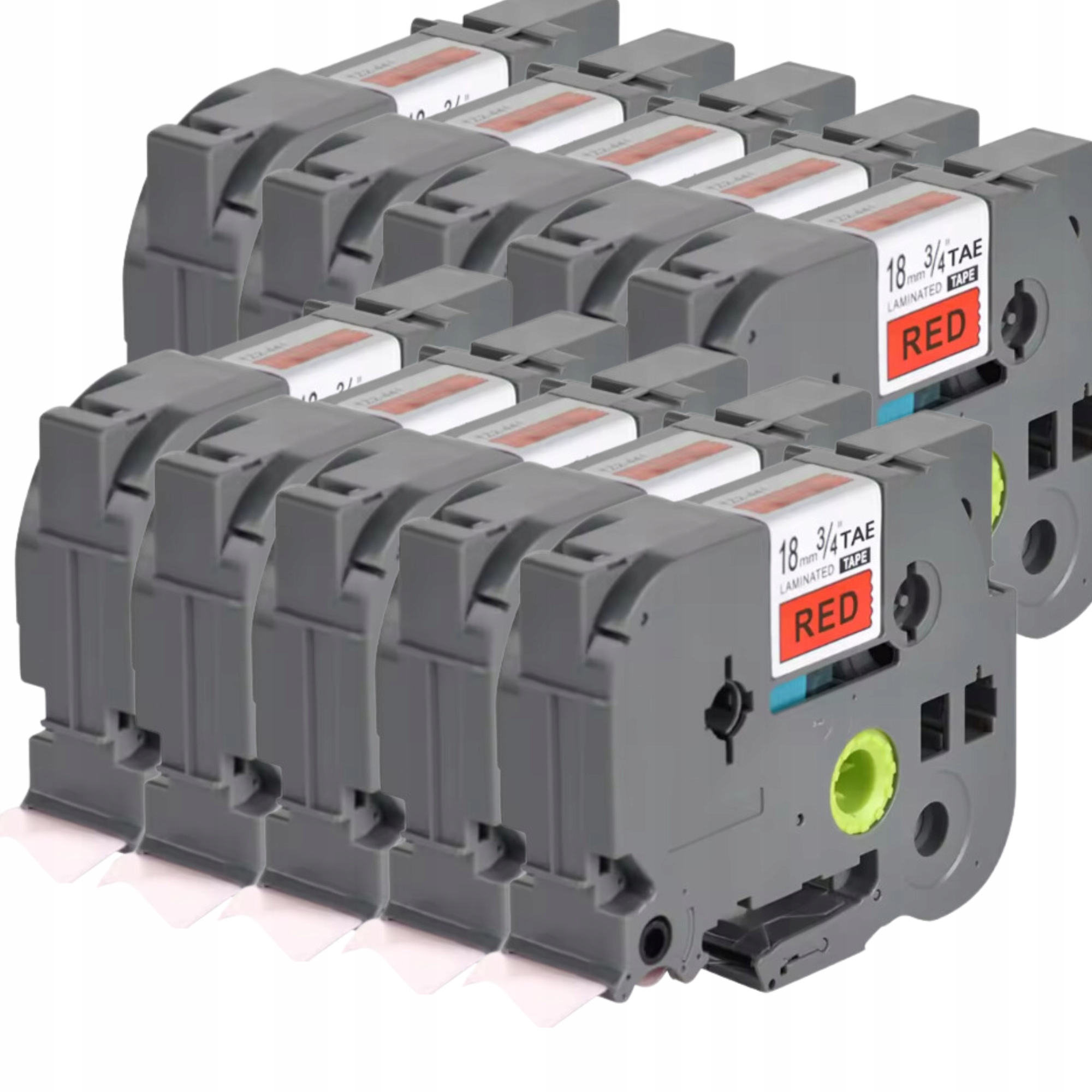 10x Páska pro Brother TZ-411 Černá na Červené Odolná a Spolehlivá