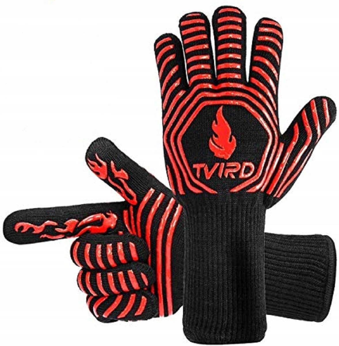 Grilované silikónové rukavice hrubé 2ks čierne