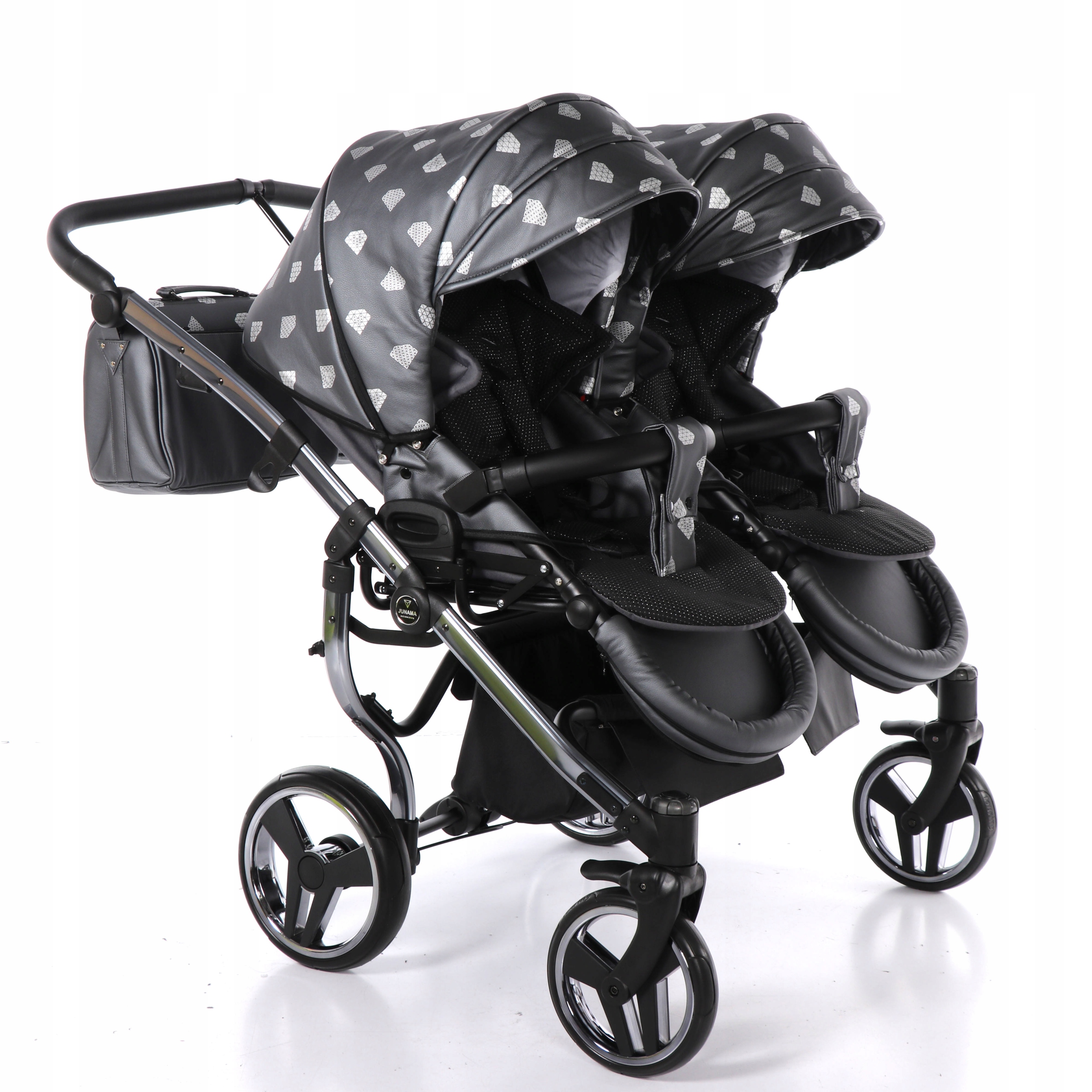 JUNAMA GLOW DUO wózek bliźniaczy 2w1 szary V2 Kod producenta 4563214