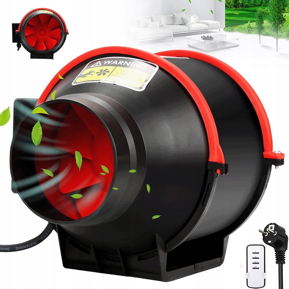 Odtahový Ventilátor Do Koupelny Garážové Kuchyně 310 M3/H Tichý S Dálkovým Ovládáním IP44