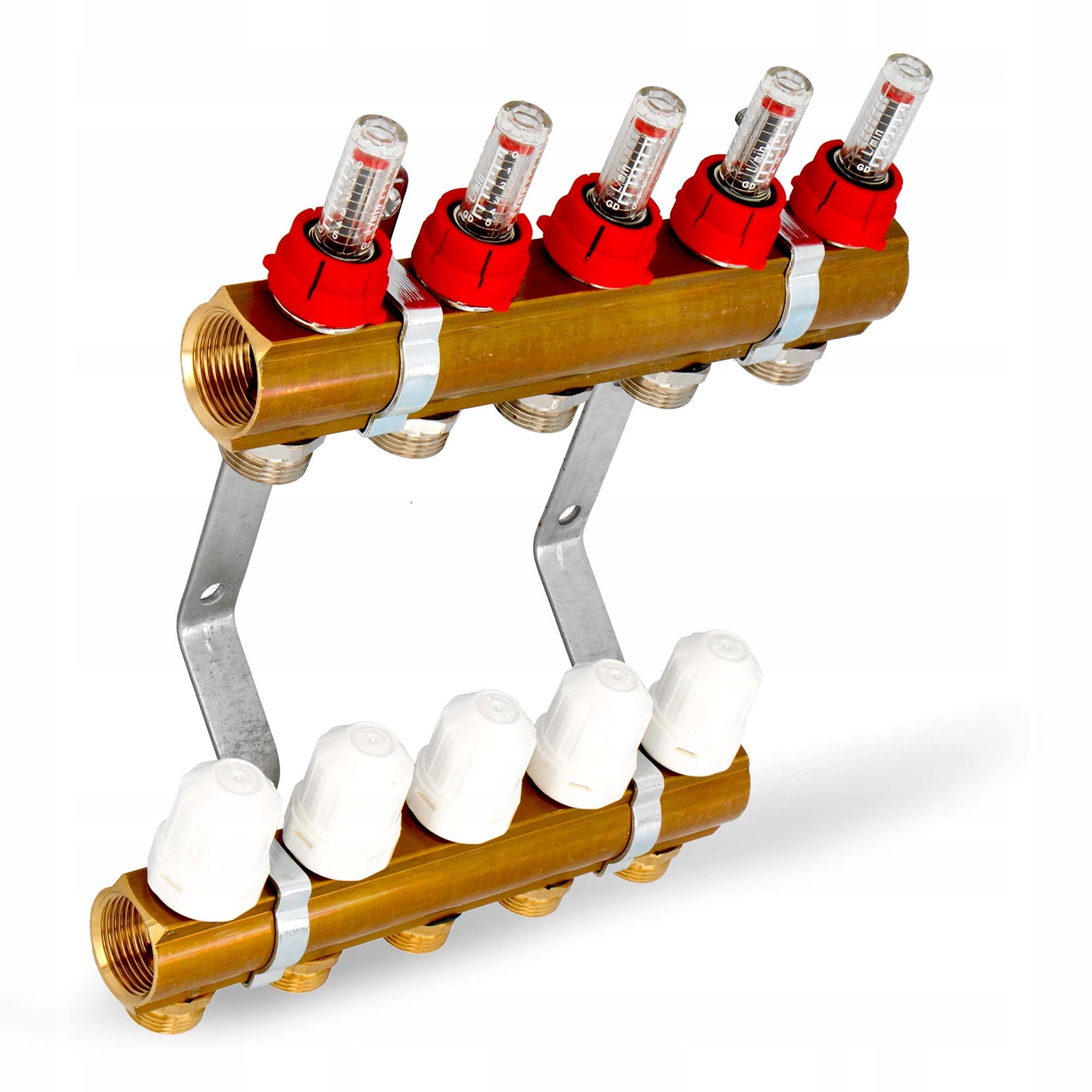 Rozdzielacz PODŁOGÓWKI CO Ogrzewania Podłogowego 5 OBWODÓW Sekcje ROTAMETRY EAN (GTIN) 5904844940315