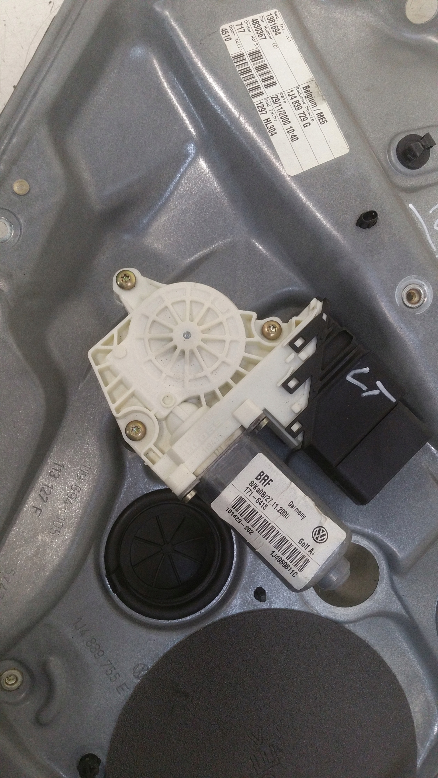 window regulator left rear part VW GOLF IV