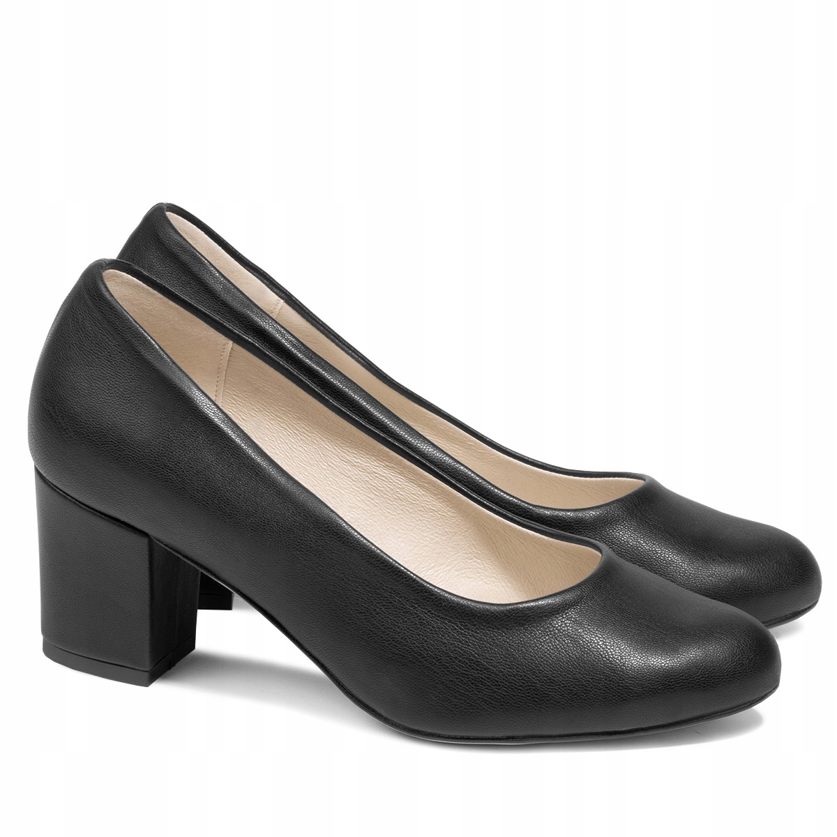 

Brilu Matowe Czółenka Na Niskim Słupku Czarne 38