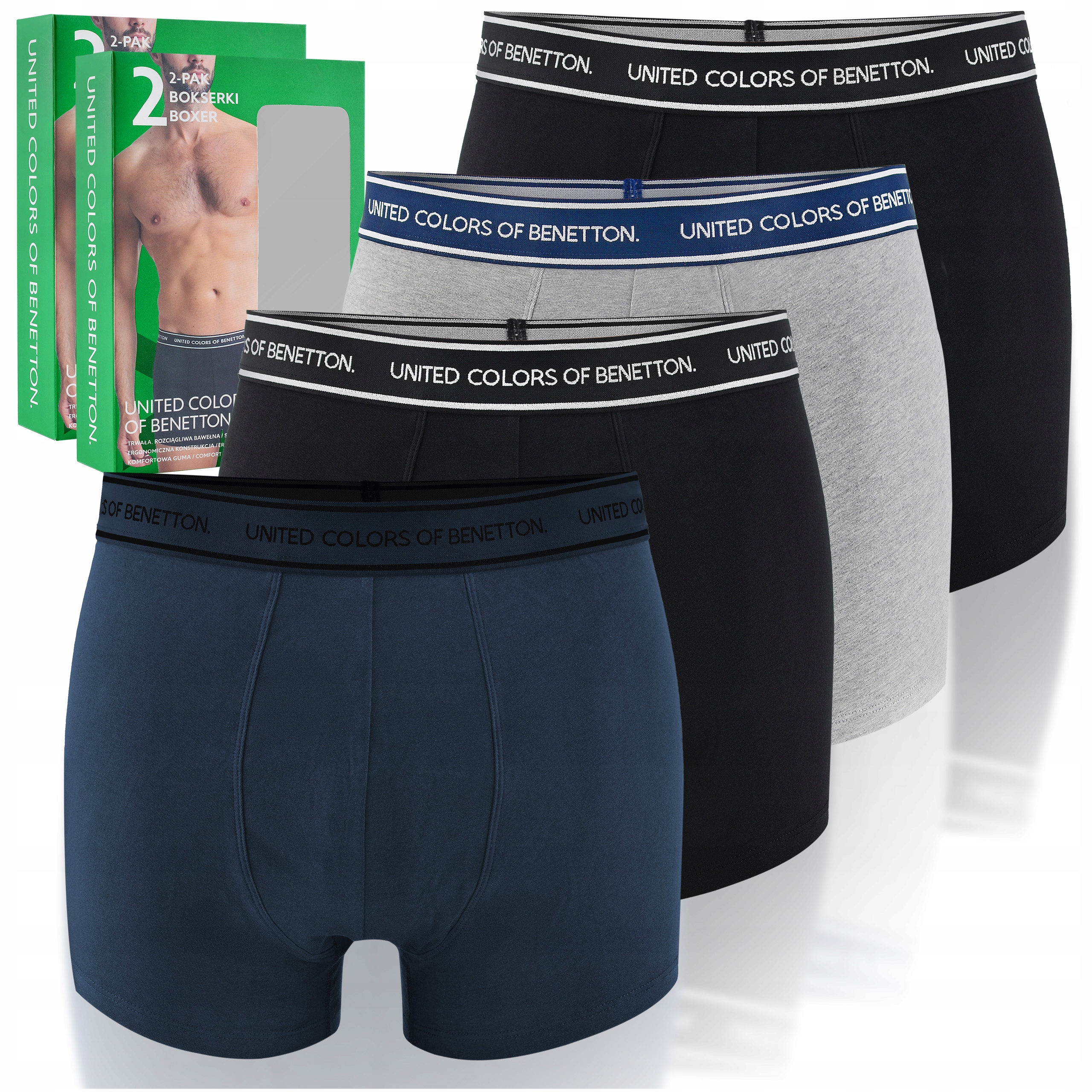 United Colors Of Benetton Pánské boxerky 4 kusy Bavlna Mix Velikost M