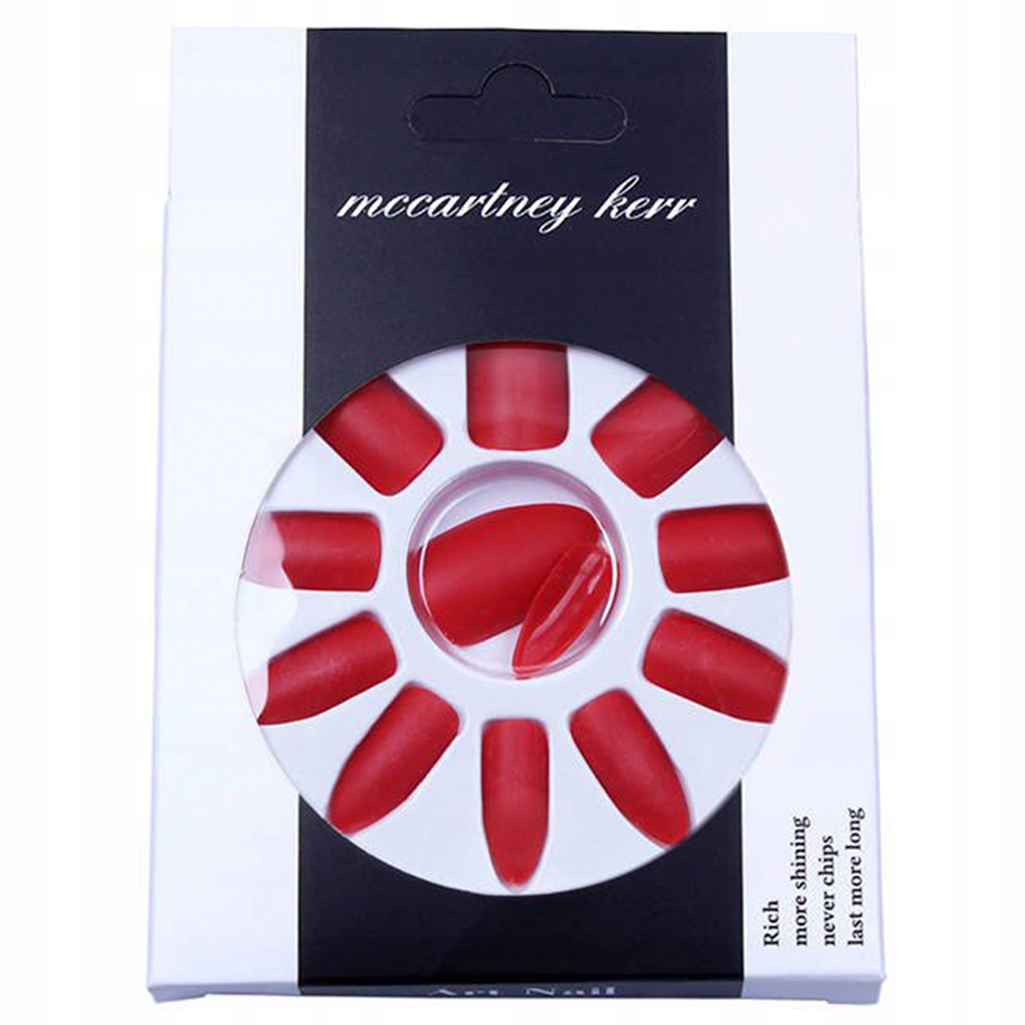 

Sztuczne Paznokcie Tipsy Migdałki Mat Czerwone 12