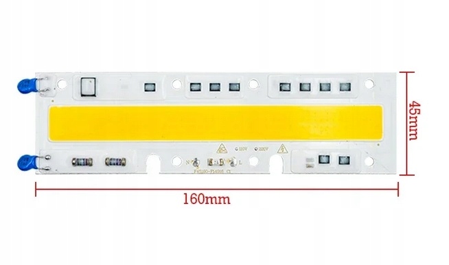 СВЕТОДИОДНЫЙ МОДУЛЬ COB 100W БЕЛЫЙ 2 цвета ПАСТЫ