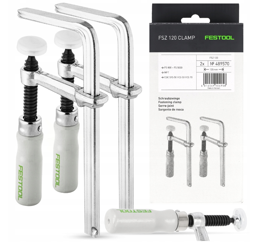 Šroubová svorka pro lištu 120 mm Festool Fsz 120 2ks Model 489570