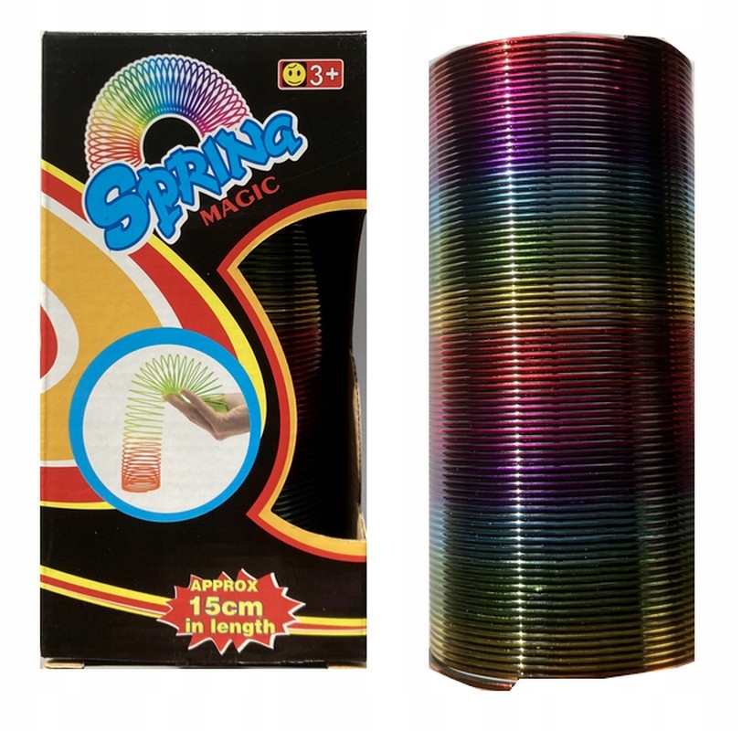 

Duża Sprężyna metaliczna magiczna sprężynka 15cm