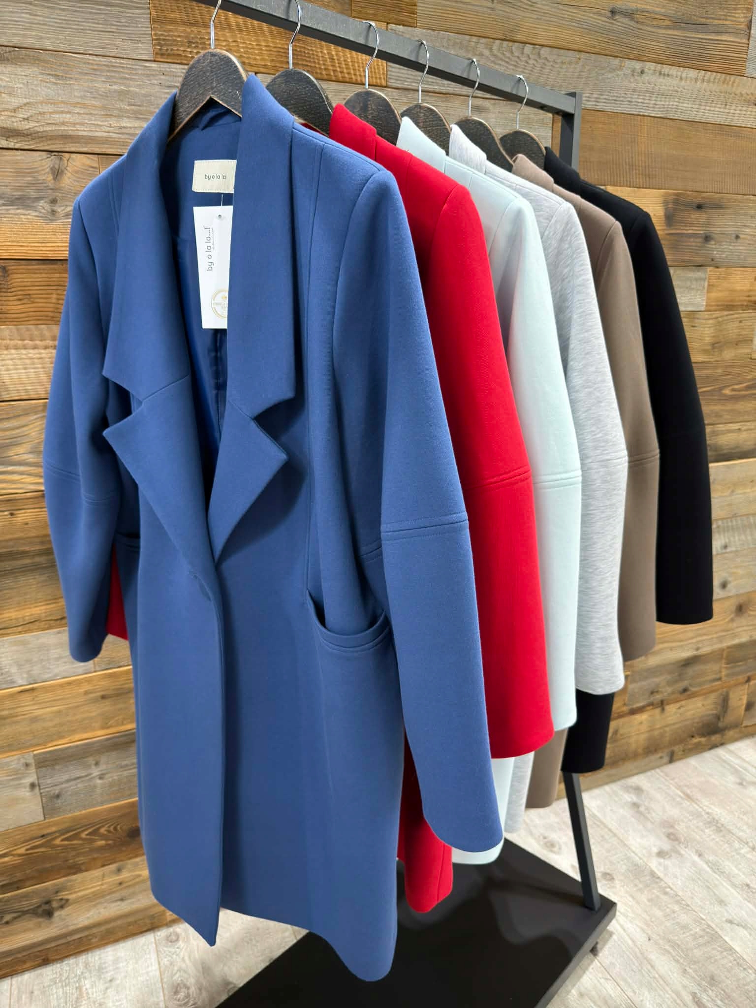 By O La La! Dresový Kabát Izumi Světle Modrá/máta Univerzální