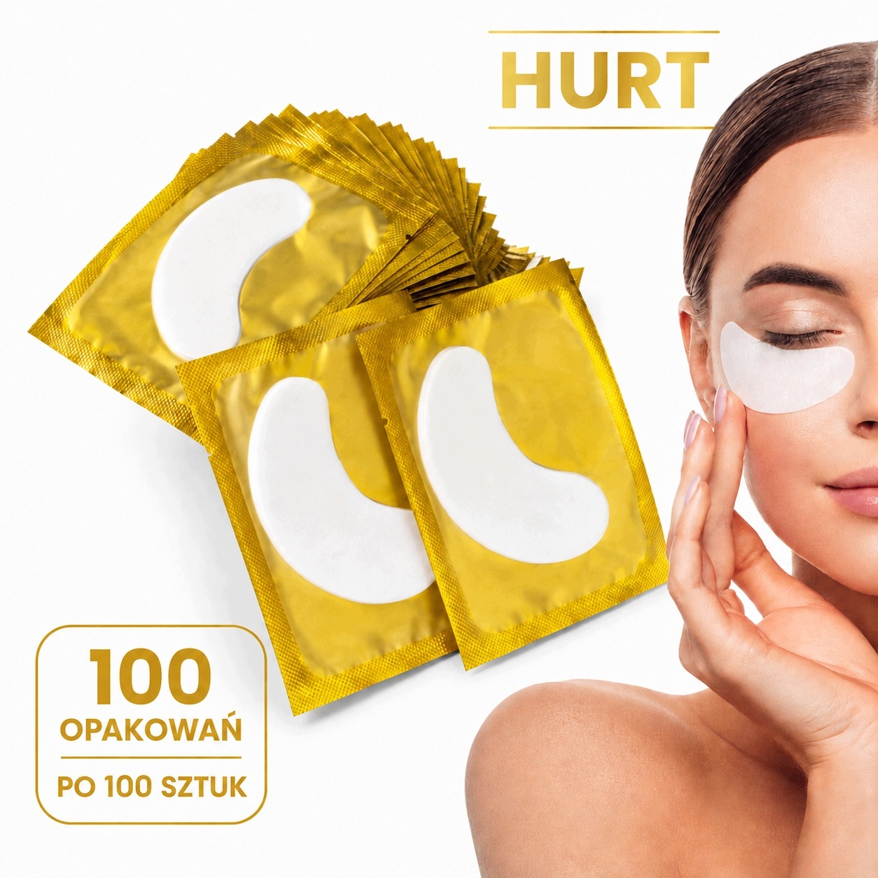 100*100 Ks Vločky na prodlužování řas ForMe zlaté Velkoobchod