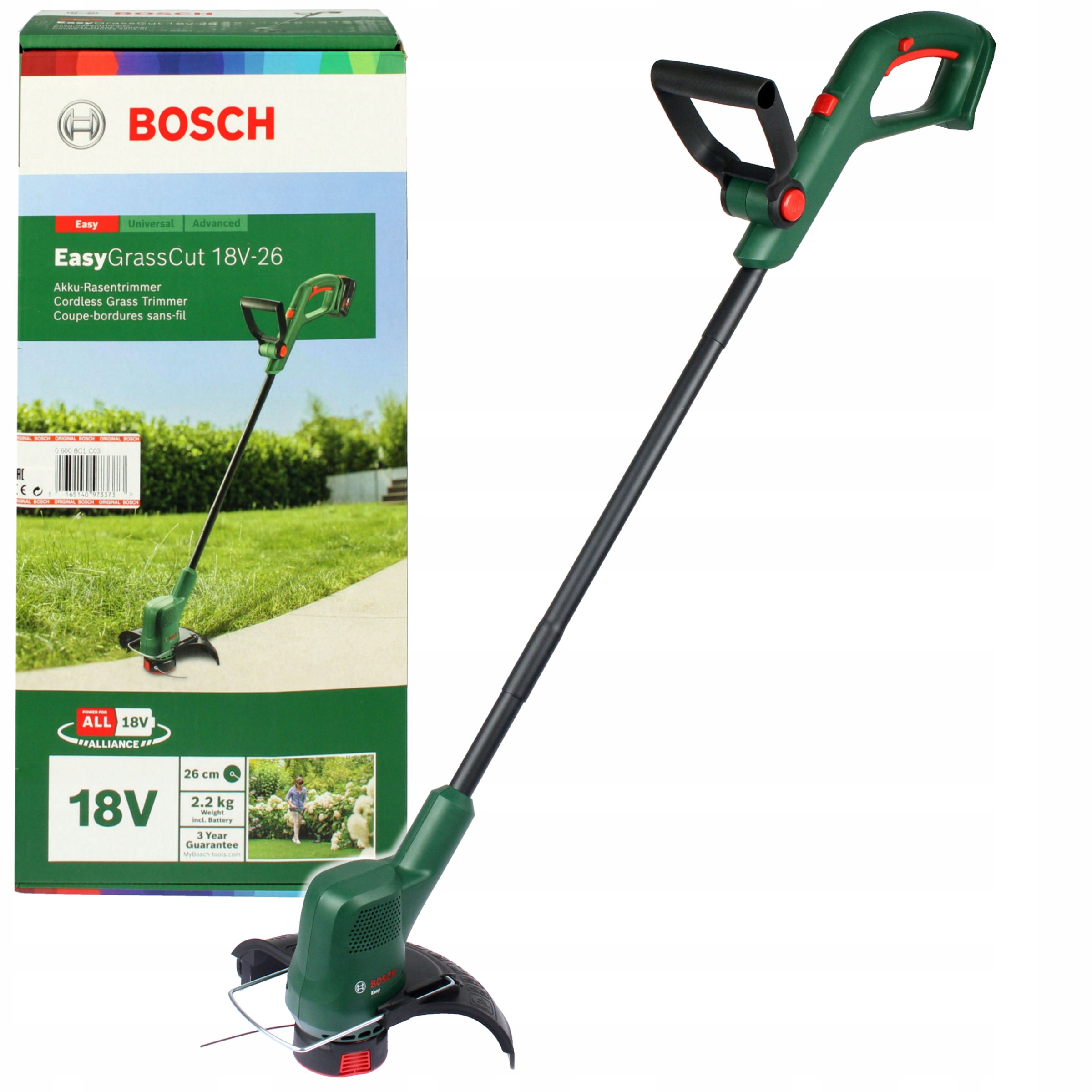 WYKASZARKA AKUMULATOROWA EASYGRASSCUT 18V-26 26cm 18V BOSCH KORPUS