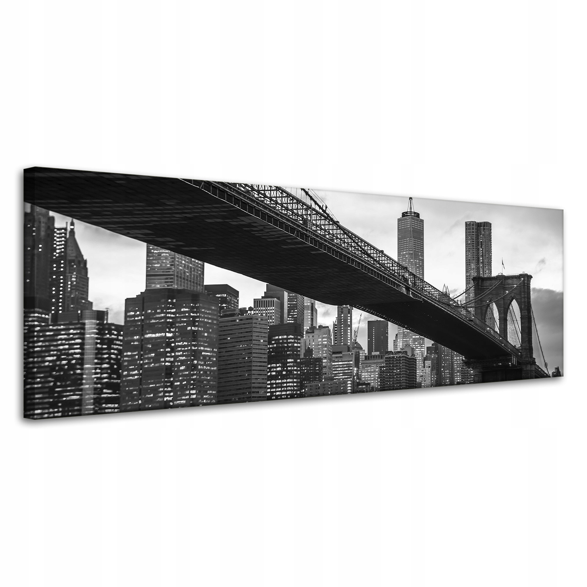 Obraz na plátně Manhattanský most černobílý 120X40