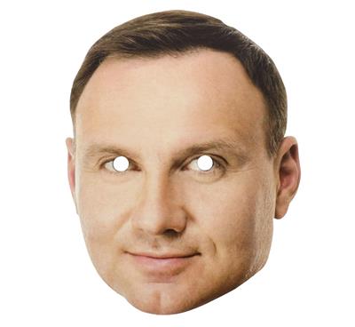 

Maska papierowa Andrzej Duda fotobudka Dj