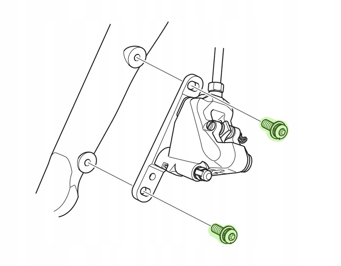 Shimano śruba typ A do zacisku adaptera hamulca Flat Mount przód