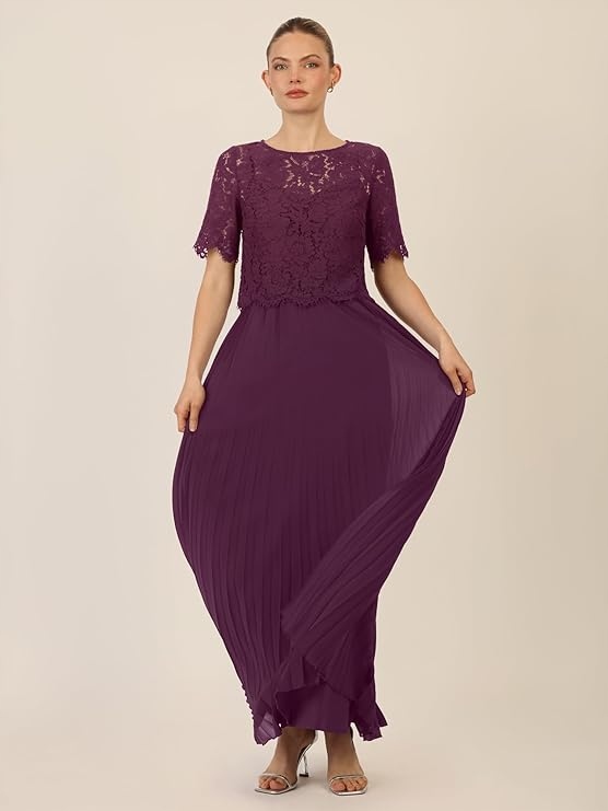 Apart Fashion Šaty S Ažurovou Horní Částí A Plisovaným Spodním Dílem 44 7 CM