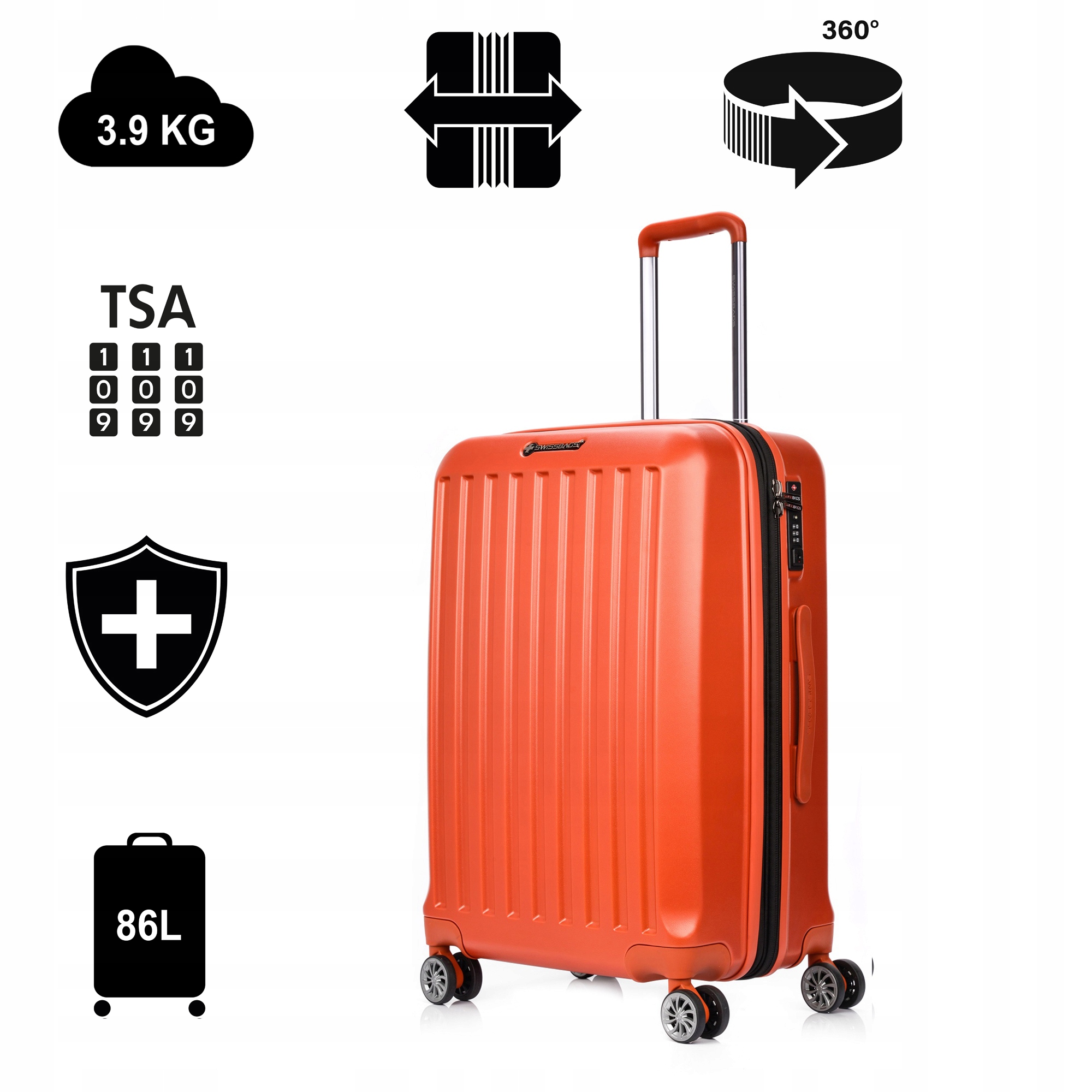 Střední cestovní kufr 65x43 cm SwissBags 86 l