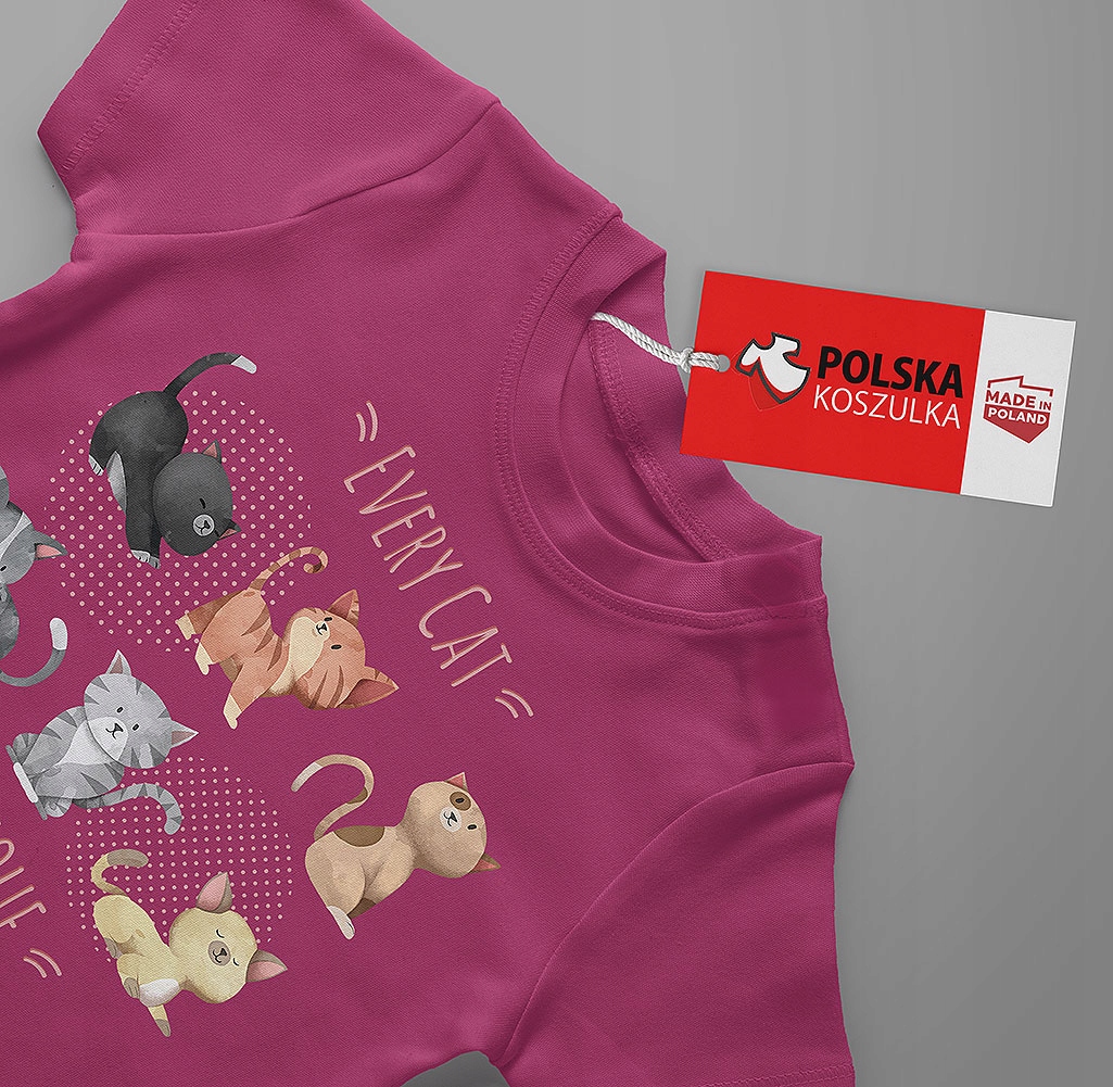 T-SHIRT KOSZULKA DLA DZIECKA KOTY KOTKI 164 SUPER JAKOŚĆ Tematyka, motyw Bluzaka Z Krótkim Rękawem Na WF Sportowa Młodzieżowa Z Nadrukiem Wzory Dziecięca Dla Chłopaca Dziewczynki Prezent