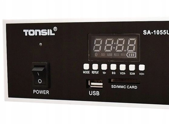 WZMACNIACZ ODTWARZACZ TONSIL SA-1055U MP3 USB 230V Marka Tonsil