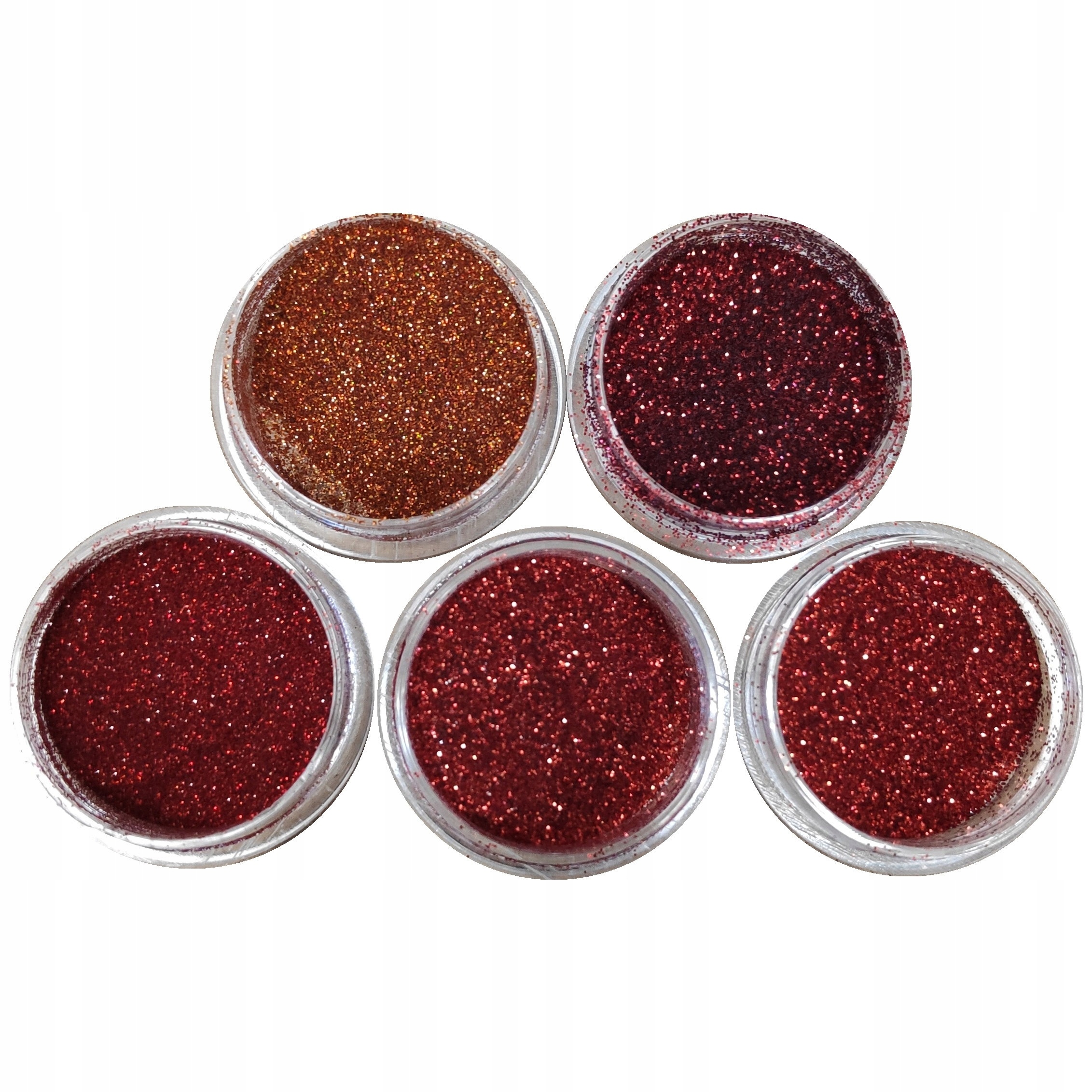 

Zestaw pyłków do zdobień manicure 5 szt. Red 1g