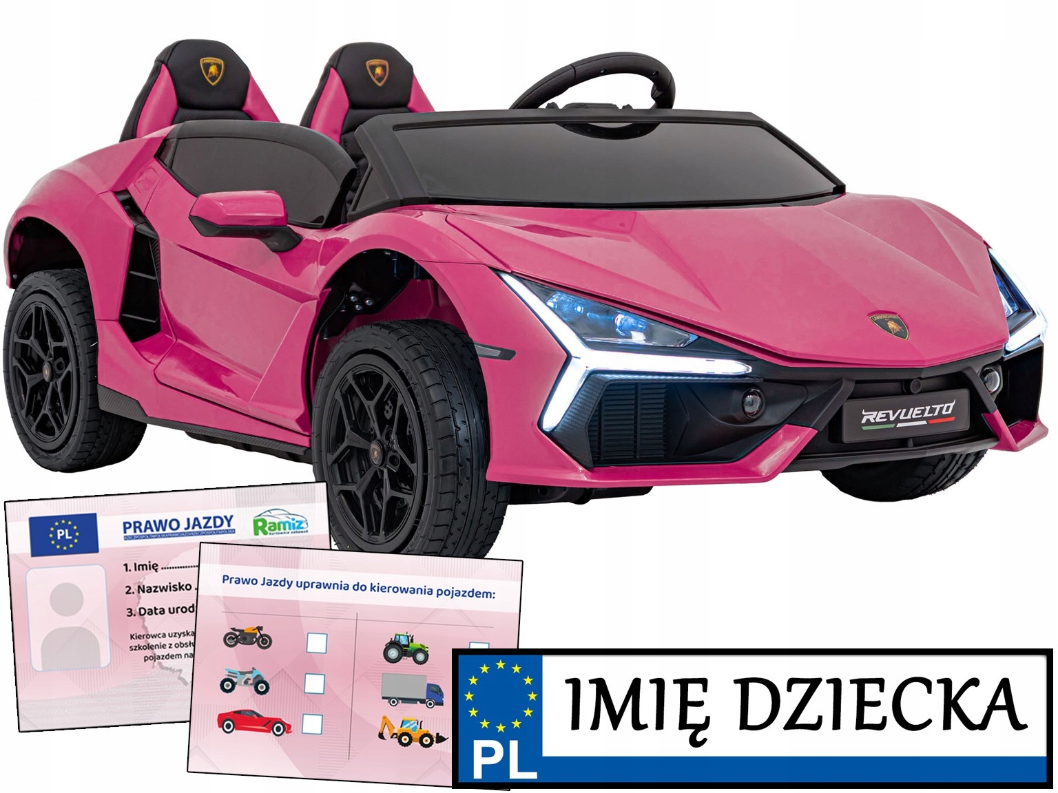 Autko Dla Dzieci na akumulator Lamborghini Revuelto XL Strong mocny silnik