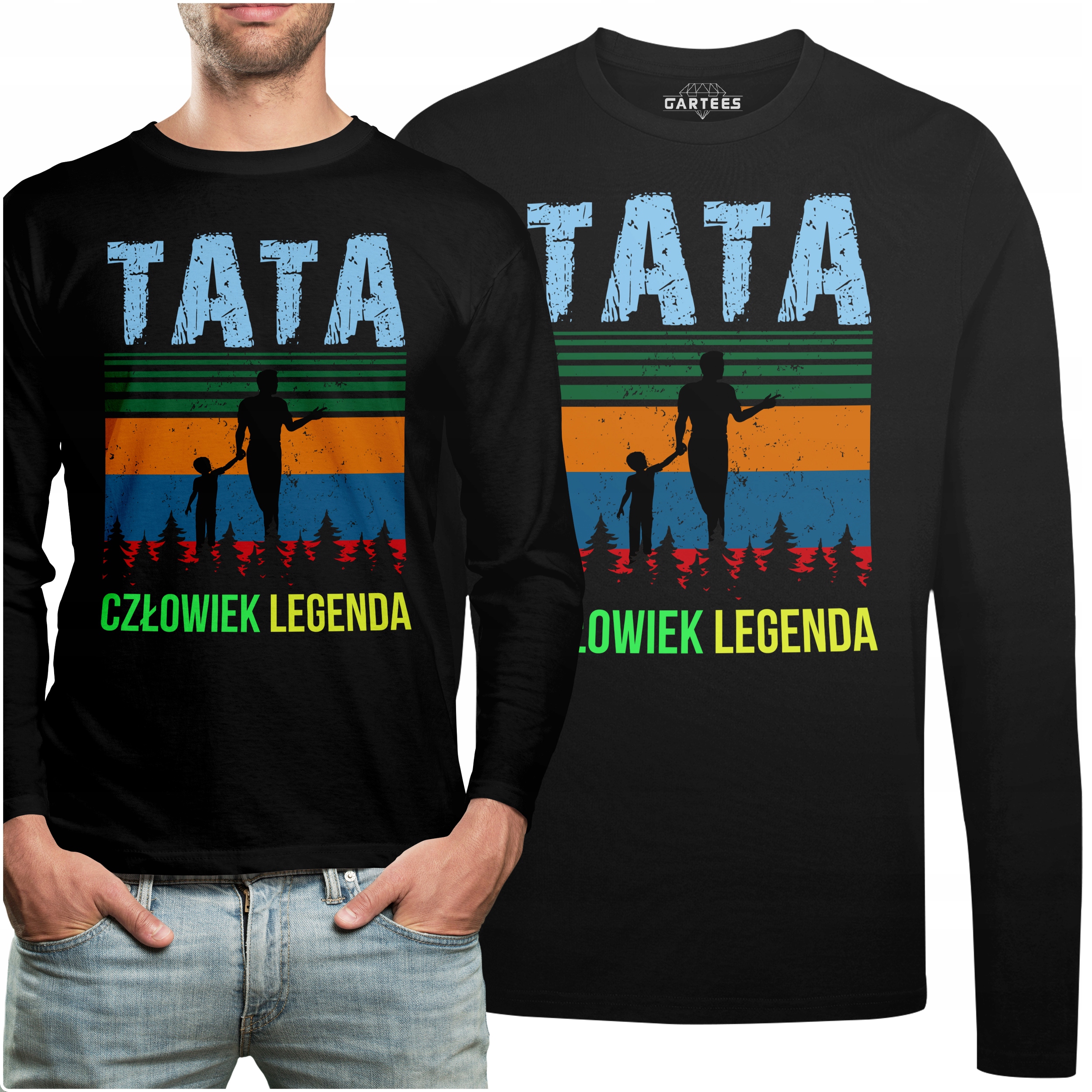 

Koszulka Long Na Prezent Napis Tata Legenda