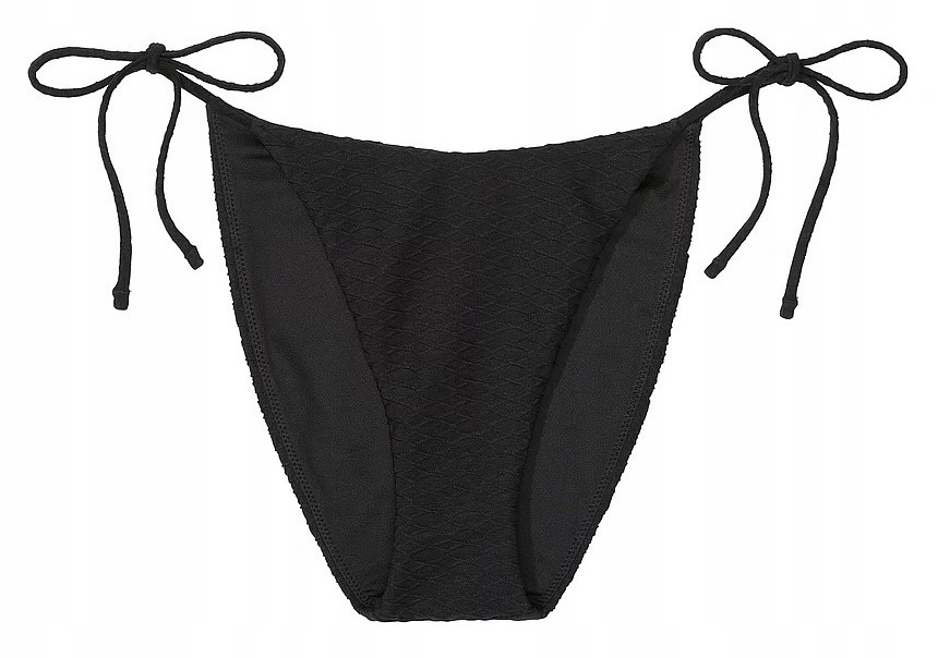 Plavkové kalhotky Victoria's Secret se zavazováním, černé, S