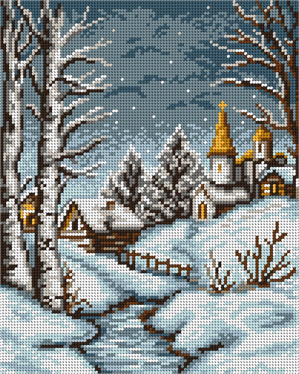 Vyšívací sada kanva Mulina 24*30cm 6035