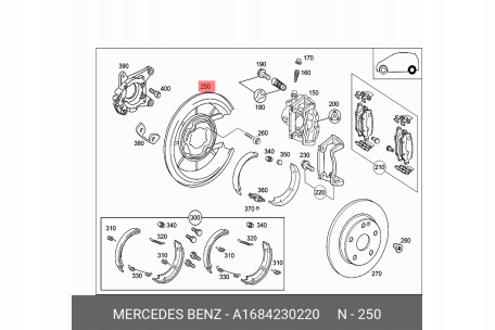 Kotevní Štít Db T. A Třída W168 Pr Oe Mercedes A1684230220 1684230220
