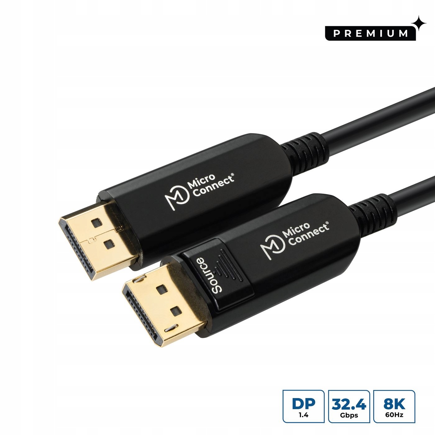 MicroConnect Kabel DisplayPort 1.4, podpora rozlišení 8K při 60 Hz,