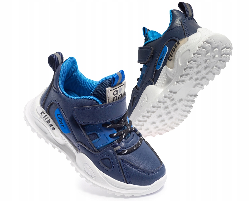 Adidaski CLIBEE dziecięce wygodne buty sportowe granatowe oddychające 26 Kolor dodatkowy biały