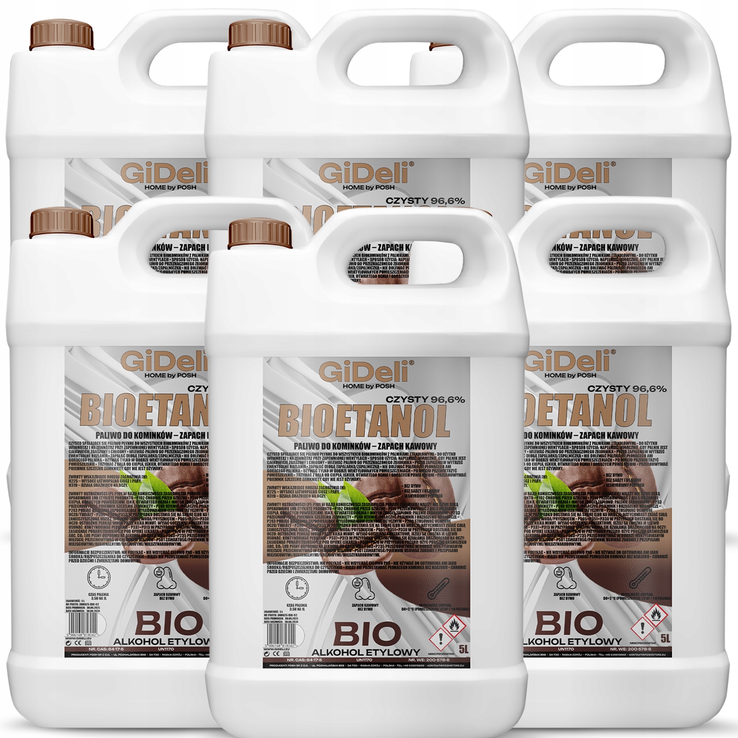 Bioetanol do krbu 6 x 5 l s vôňou kávy, biopalivo