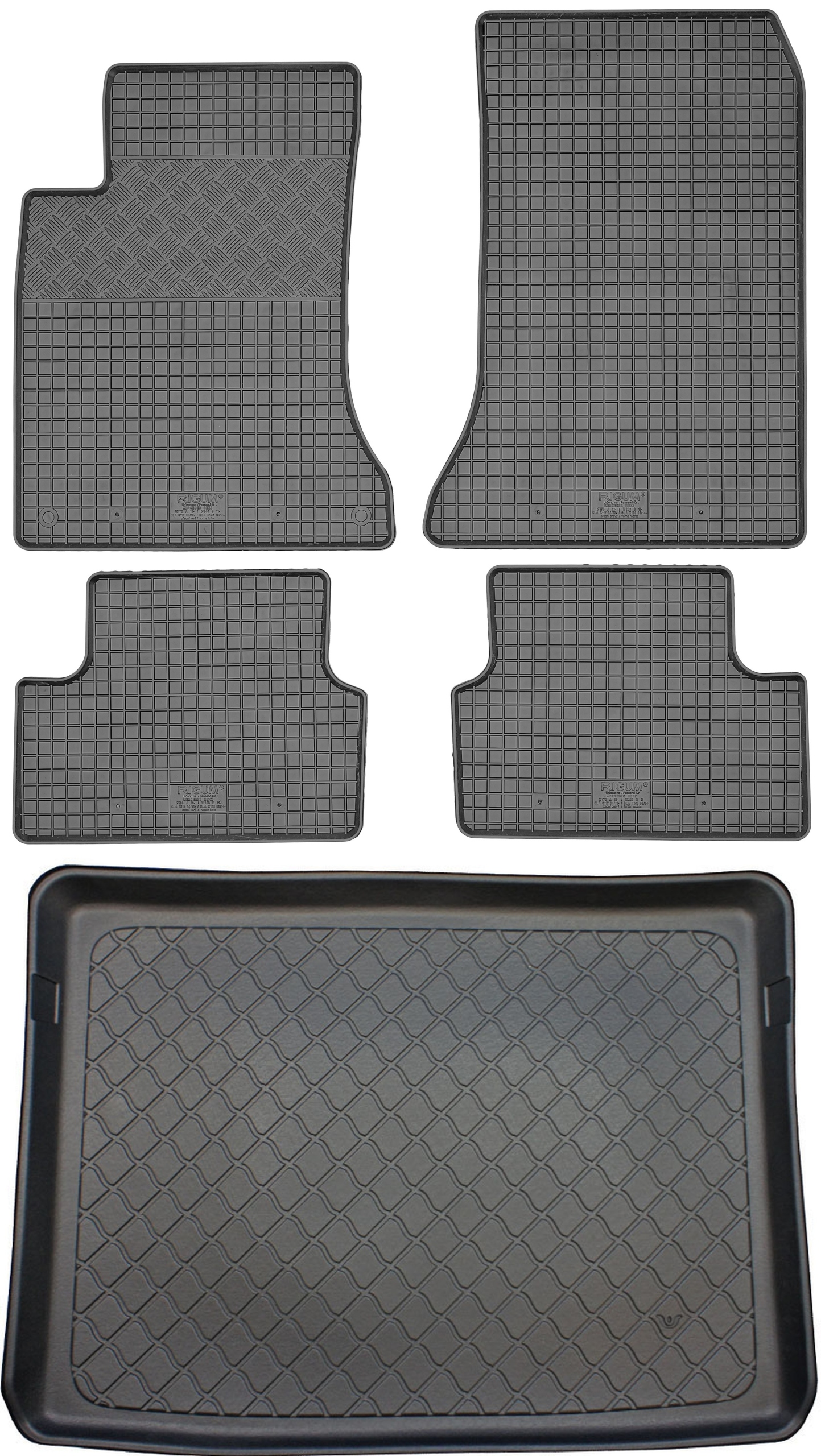 Mercedes B-Klasa W246 2011-2018 Sada Gumové rohože rohož