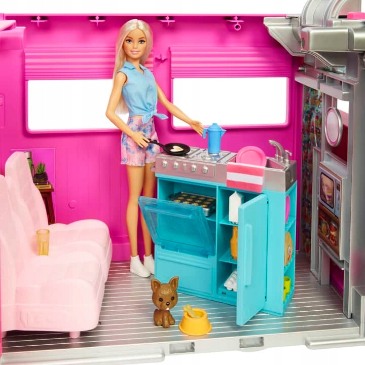 ZESTAW BARBIE LALKA AUTO WIELKI KAMPER FIGURKI SAMOCHÓD ZESTAW LALEK XXL Płeć dziewczynki