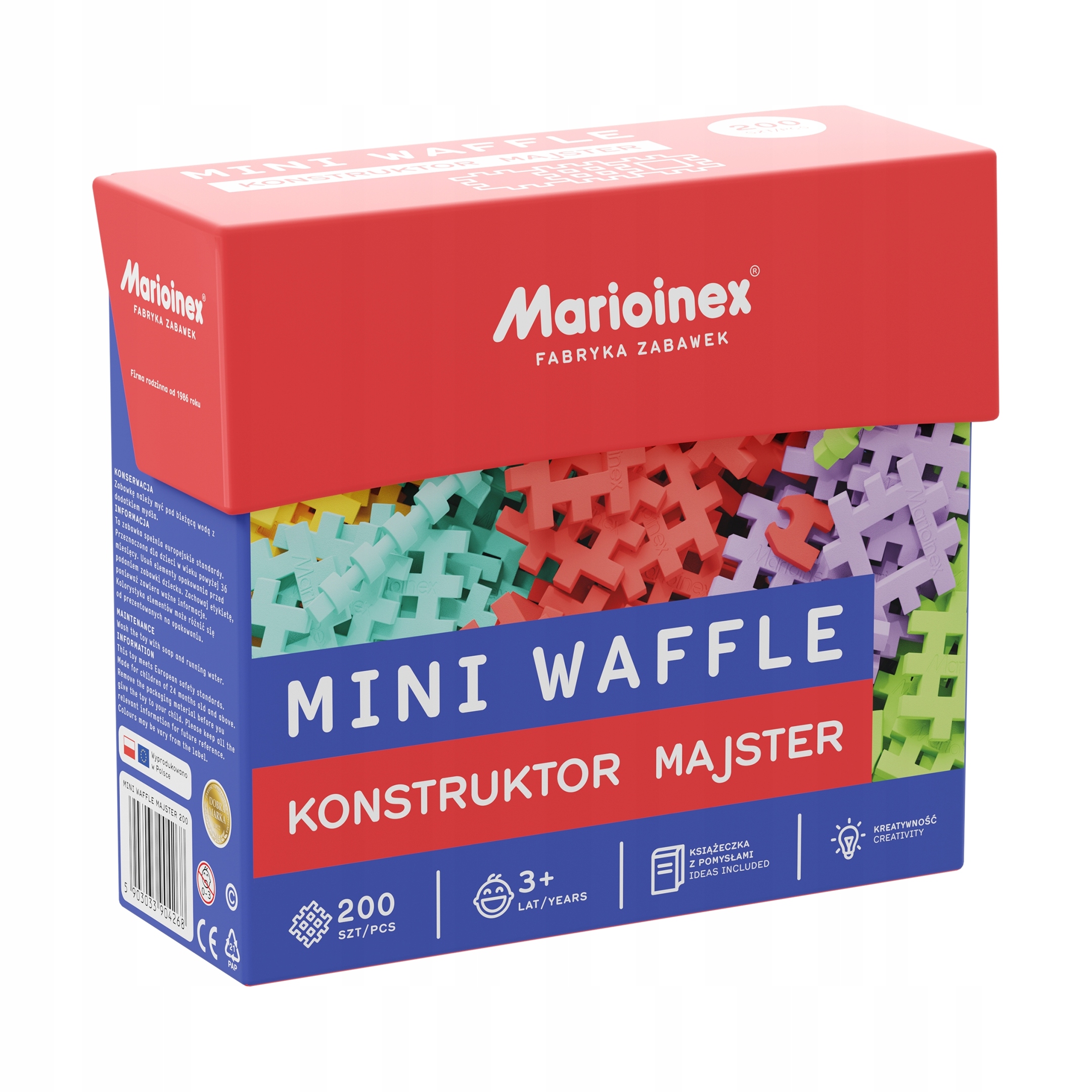 

Mini Waffle Konstruktor Majster, 200 el. (904268