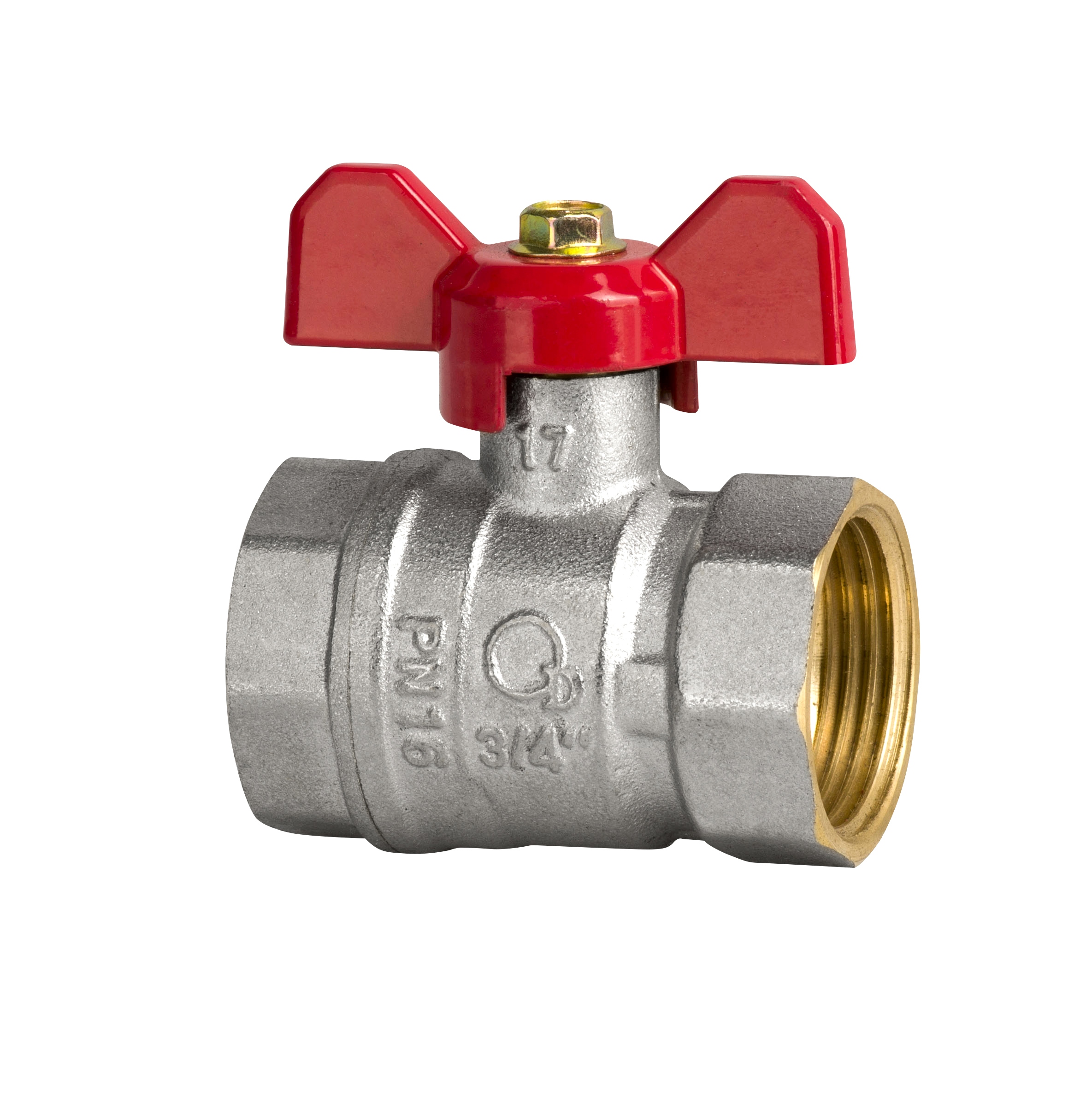 

Zawór kulowy z motylkiem i dławicą PN16 1/2 cala