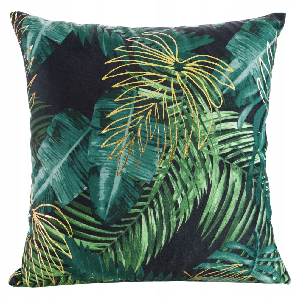 

Poszewka Welwetowa Davos 40X40Cm Czarny/Zielony