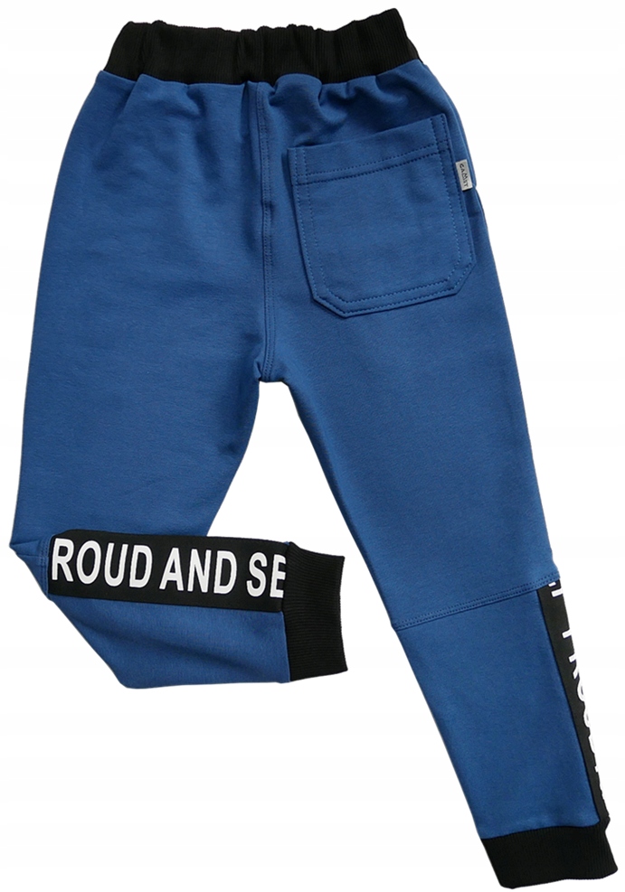 Chłopięce spodnie DRESOWE kieszenie na EKSPRES 158 Marka GAMET