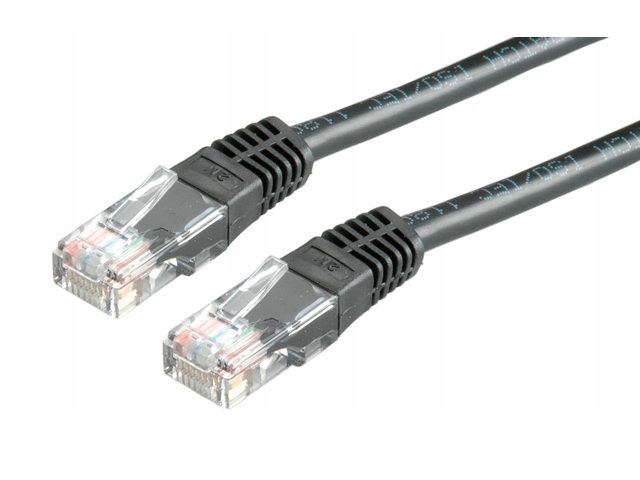 Kabel sieciowy Lan PatchCord Utp CAT.6 0.5m czarny