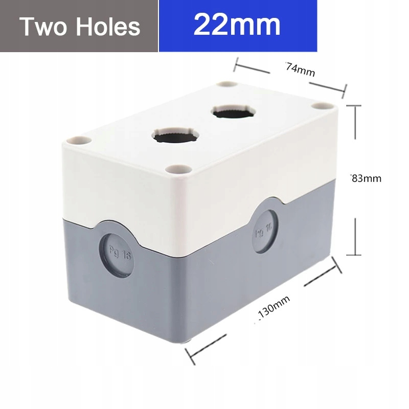 

Kaseta sterownicza Wysoka 85mm 2x otwór 22mm biała