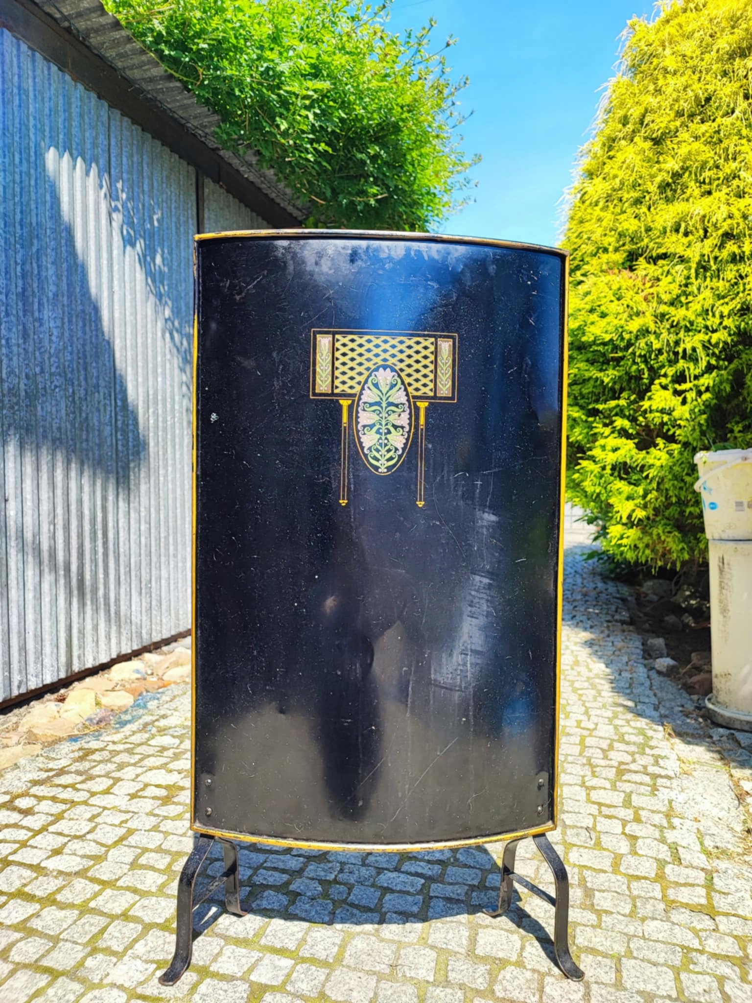 Secesyjny ekran,parawan pod kominek