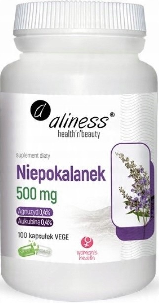 

Niepokalanek ekstrakt 500mg Menopauza Aliness