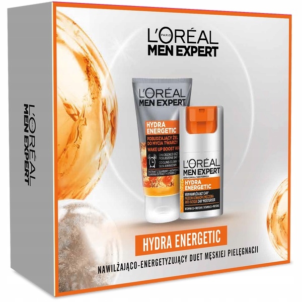 L'OREAL HYDRA ENERGETIC Hydratačný krém 50ml + Gél na umývanie tváre 100ml