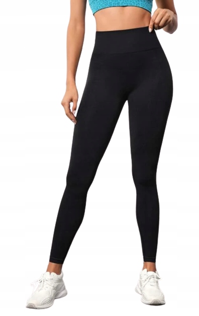 Legginsy Sportowe Czarne Damskie Długie M V2C
