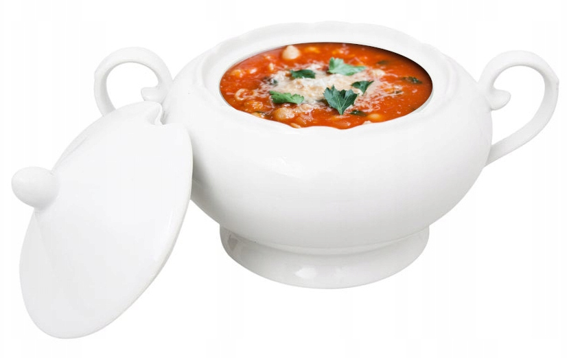Waza porcelanowa do zupy kremów JOYLI 2.5L HIT !!! Kolor biały